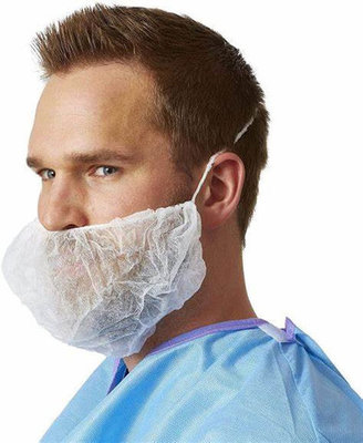 WHITE DISPOSABLE BEARD GUARD